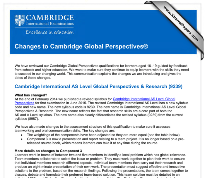 Aice global perspectives component 3 example