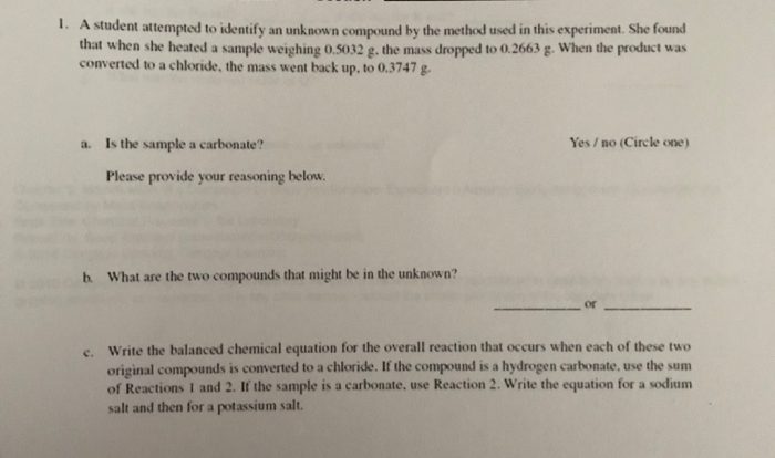 Advance study assignment identification of a compound by mass relationships